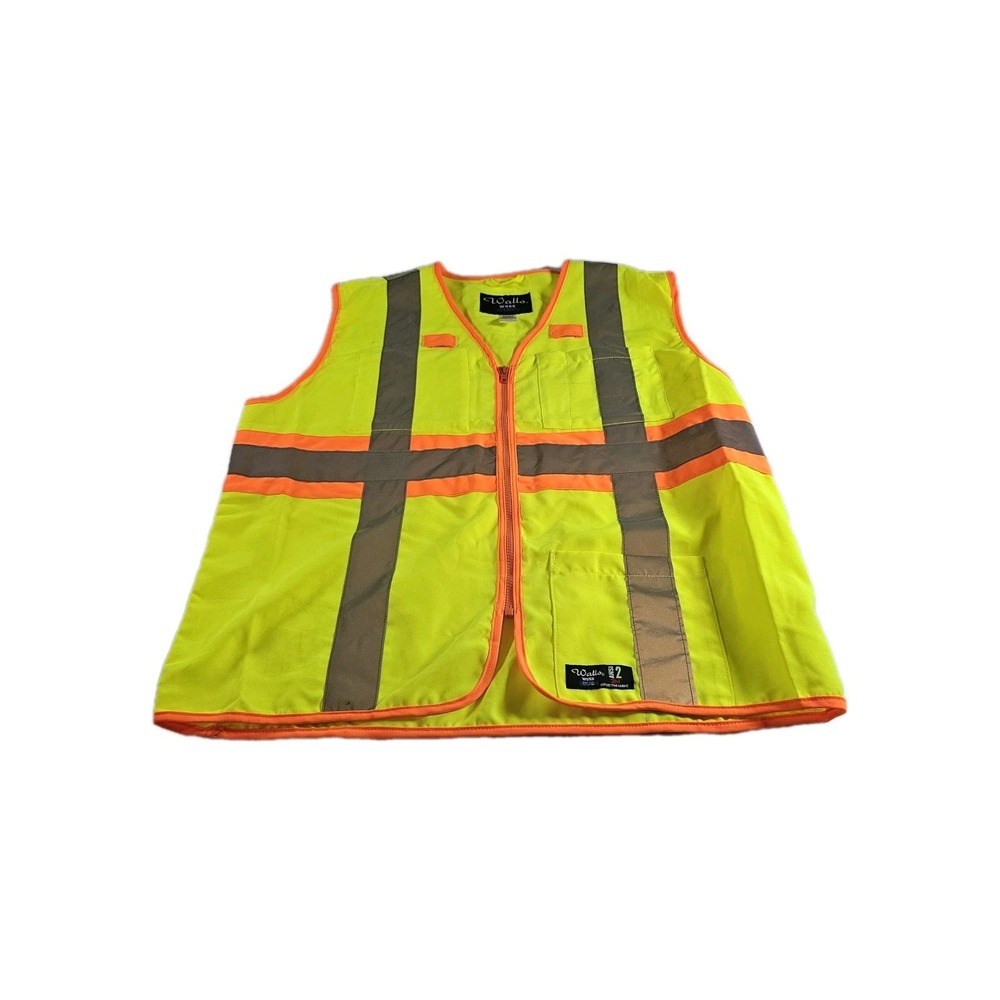 Walls Work Wear Men's Large Level 2 Class 2 Orange 3M Safety Reflective Vest